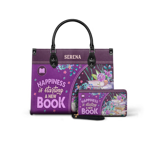 Black Interior -  Happiness Is Starting A New Book HHRZ1902002A Leather Bag