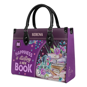 Black Interior -  Happiness Is Starting A New Book HHRZ1902002A Leather Bag