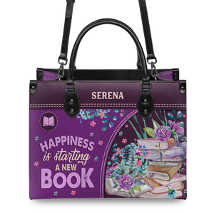 Black Interior -  Happiness Is Starting A New Book HHRZ1902002A Leather Bag