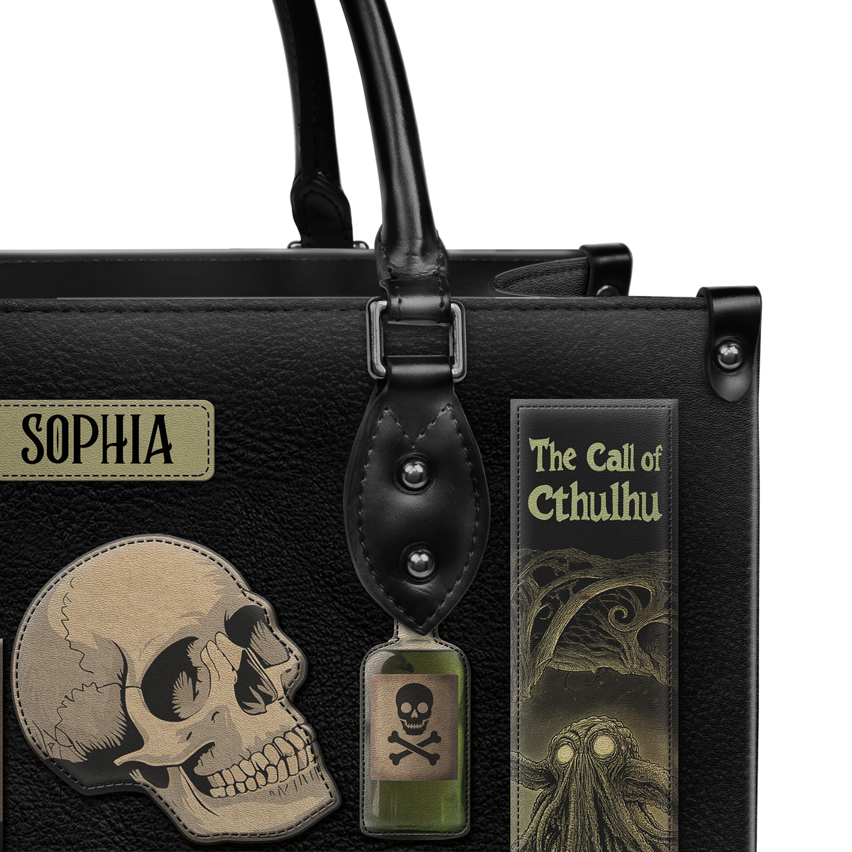 Black Interior -  Horror Books HHRZ25109132CA Leather Bag
