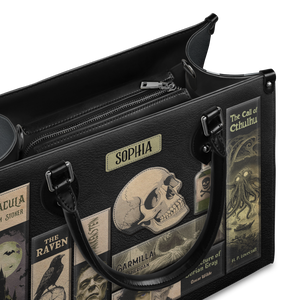 Black Interior -  Horror Books HHRZ25109132CA Leather Bag