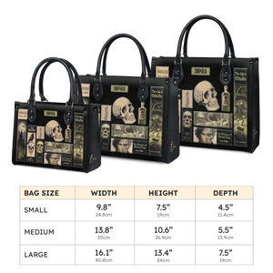 Black Interior -  Horror Books HHRZ25109132CA Leather Bag