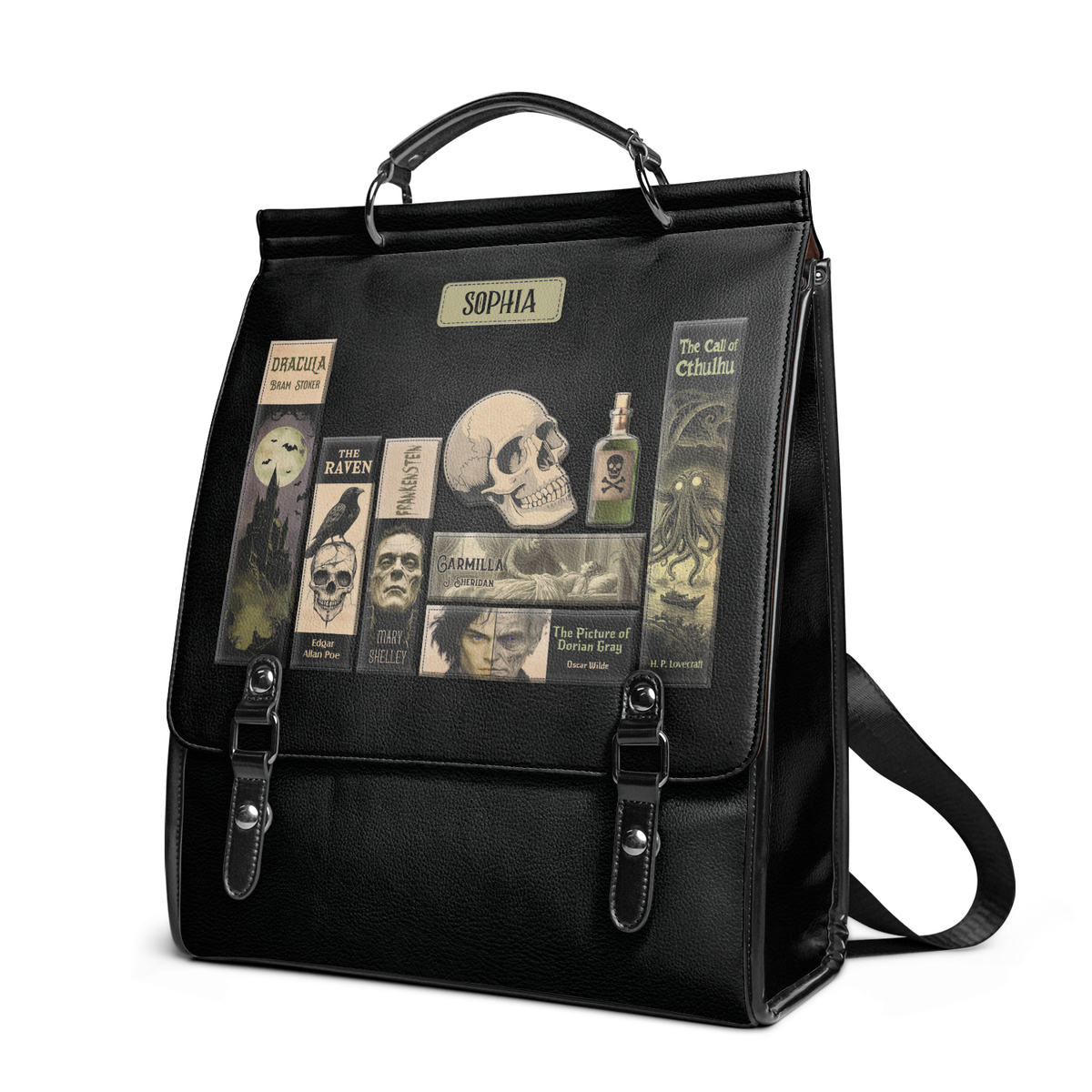 Horror Books NNRZ12015062MT Leather Backpack
