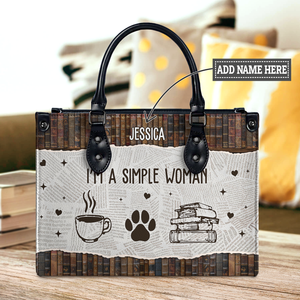 Black Interior -  I Am A Simple Woman HHRZ03084037IX Leather Bag