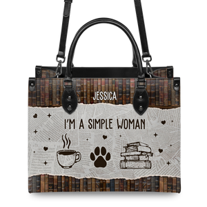Black Interior -  I Am A Simple Woman HHRZ03084037IX Leather Bag