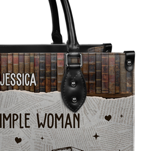 Black Interior -  I Am A Simple Woman HHRZ03084037IX Leather Bag