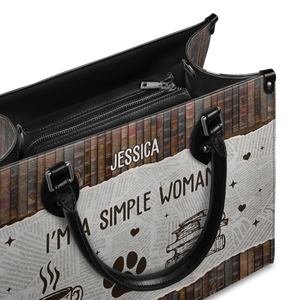 Black Interior -  I Am A Simple Woman HHRZ03084037IX Leather Bag