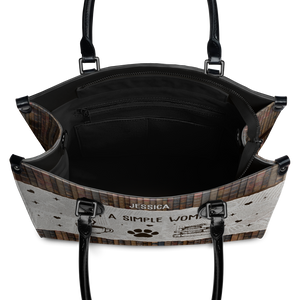 Black Interior -  I Am A Simple Woman HHRZ03084037IX Leather Bag