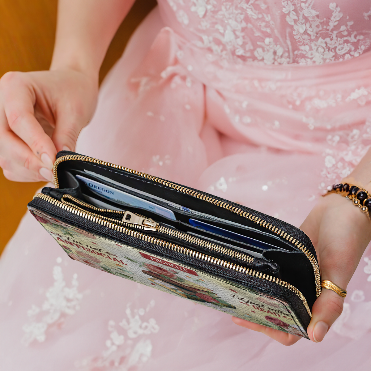 I Am Not Antisocial I Would Just Rather Read HHRZ17016210FQ Zip Around Leather Wallet