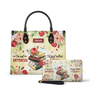 I Am Not Antisocial I Would Just Rather Read DNRZ1702001A Leather Bag