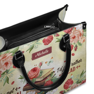 Black Interior -  I Am Not Antisocial I Would Just Rather Read DNRZ1702001A Leather Bag