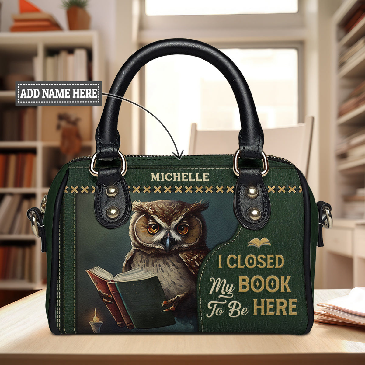 I Closed My Book To Be Here NNRZ21080267RQ Mini Satchel