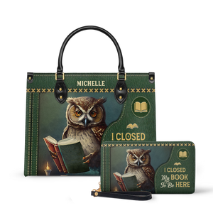 I Closed My Book To Be Here HHAY1702002A Leather Bag