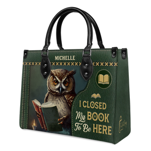 Black Interior -  I Closed My Book To Be Here HHAY1702002A Leather Bag