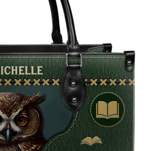 Black Interior -  I Closed My Book To Be Here HHAY1702002A Leather Bag