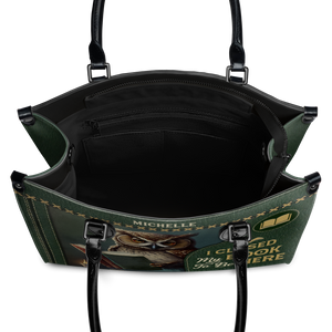 Black Interior -  I Closed My Book To Be Here HHAY1702002A Leather Bag