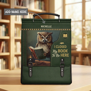 I Closed My Book To Be Here NNRZ12012477SF Leather Backpack