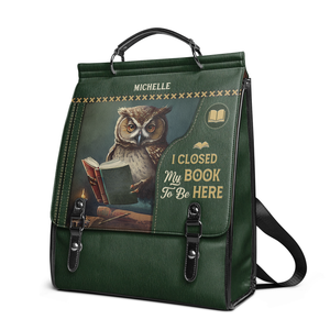 I Closed My Book To Be Here NNRZ12012477SF Leather Backpack