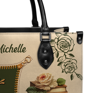 Black Interior -  I Dont Buy Books I Adopt Them DNRZ1602004A Leather Bag