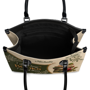 Black Interior -  I Dont Buy Books I Adopt Them DNRZ1602004A Leather Bag
