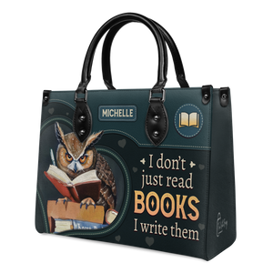 Black Interior -  I Dont Just Read Books I Write Them HTRZ02040094DF Leather Bag