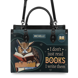 Black Interior -  I Dont Just Read Books I Write Them HTRZ02040094DF Leather Bag