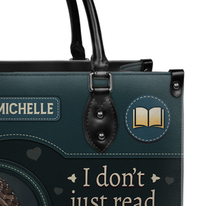 Black Interior -  I Dont Just Read Books I Write Them HTRZ02040094DF Leather Bag
