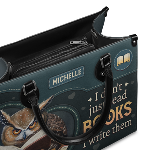 Black Interior -  I Dont Just Read Books I Write Them HTRZ02040094DF Leather Bag