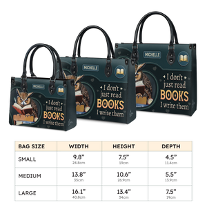 Black Interior -  I Dont Just Read Books I Write Them HTRZ02040094DF Leather Bag