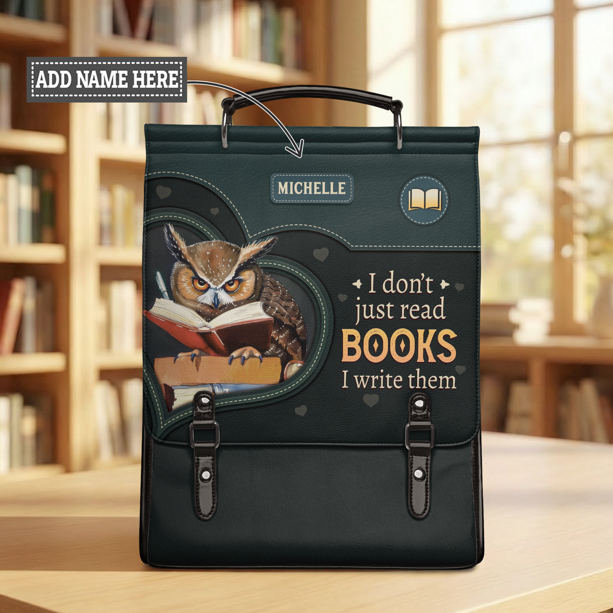I Dont Just Read Books I Write Them NNRZ12015936HW Leather Backpack