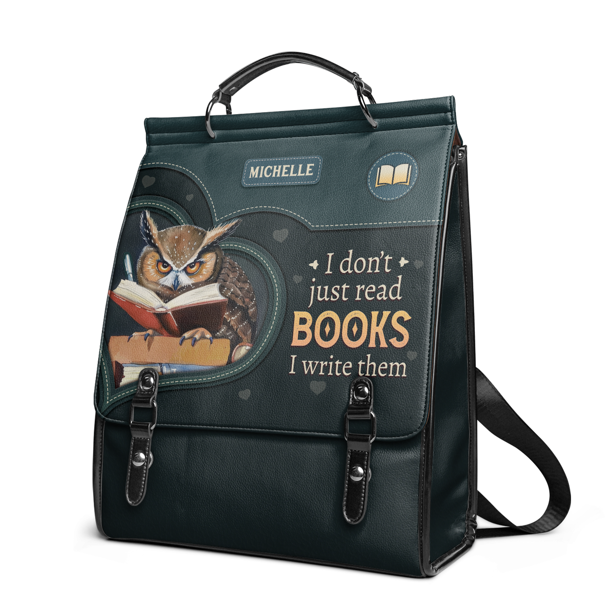 I Dont Just Read Books I Write Them NNRZ12015936HW Leather Backpack