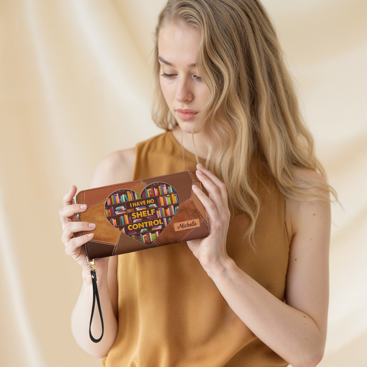 I Have No Shelf Control NNRZ01084596WO Zip Around Leather Wallet