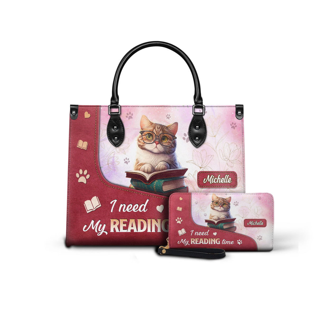 Black Interior -  I Need My Reading Time DNRZ1802002A Leather Bag