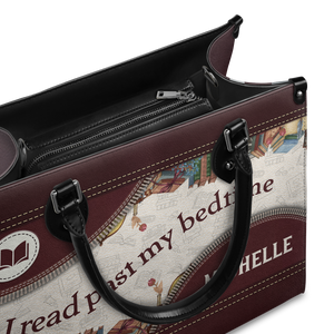 Black Interior -  I Read Past My Bedtime HTRZ20112129HD Leather Bag