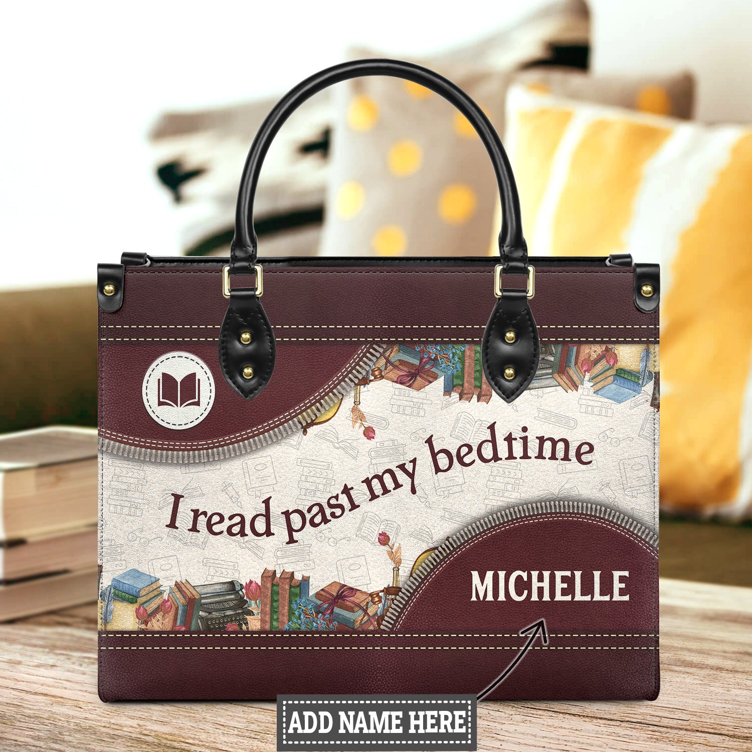 I Read Past My Bedtime HTRZ20112129HD Leather Bag