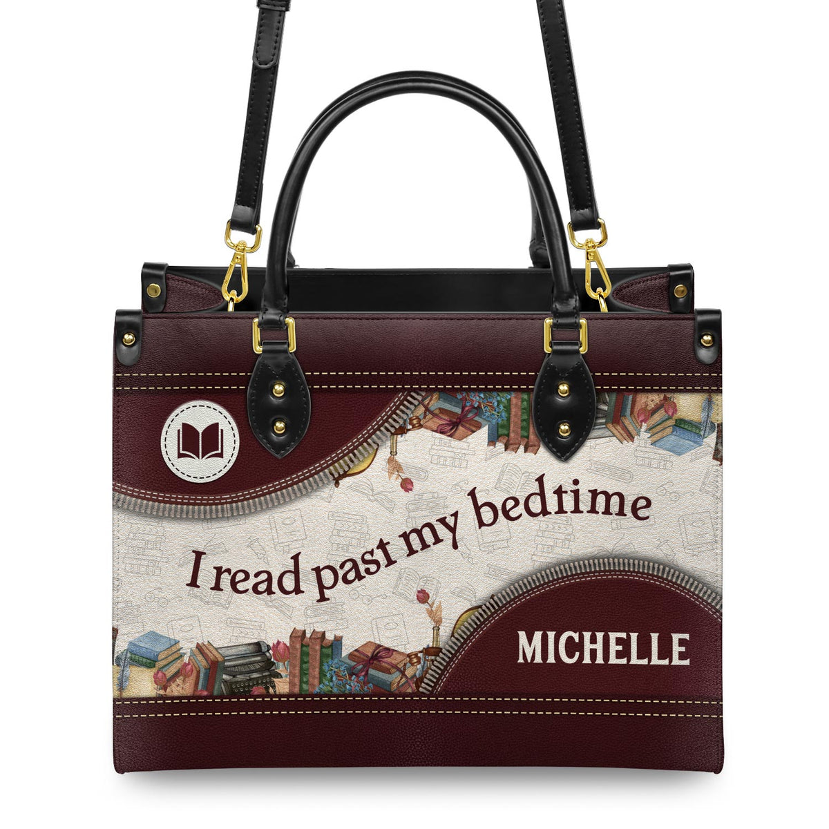I Read Past My Bedtime HTRZ20112129HD Leather Bag