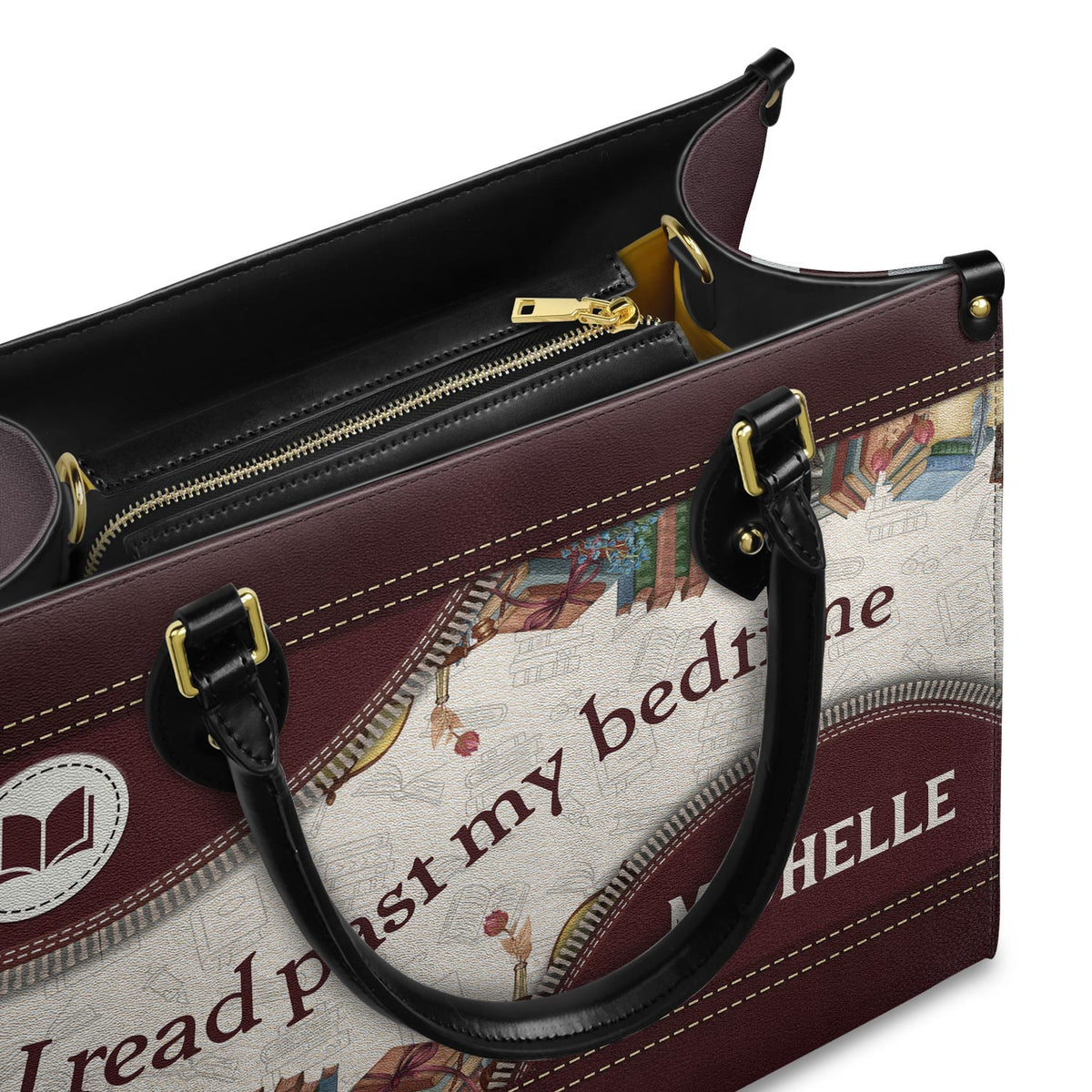 I Read Past My Bedtime HTRZ20112129HD Leather Bag
