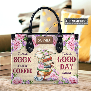 Black Interior -  I See A Book I See A Coffee I See A Good Day Ahead NQRZ1802005A Leather Bag