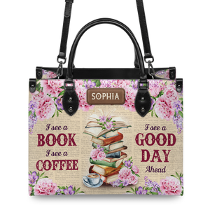 Black Interior -  I See A Book I See A Coffee I See A Good Day Ahead NQRZ1802005A Leather Bag