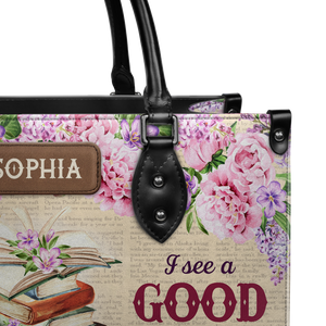 Black Interior -  I See A Book I See A Coffee I See A Good Day Ahead NQRZ1802005A Leather Bag