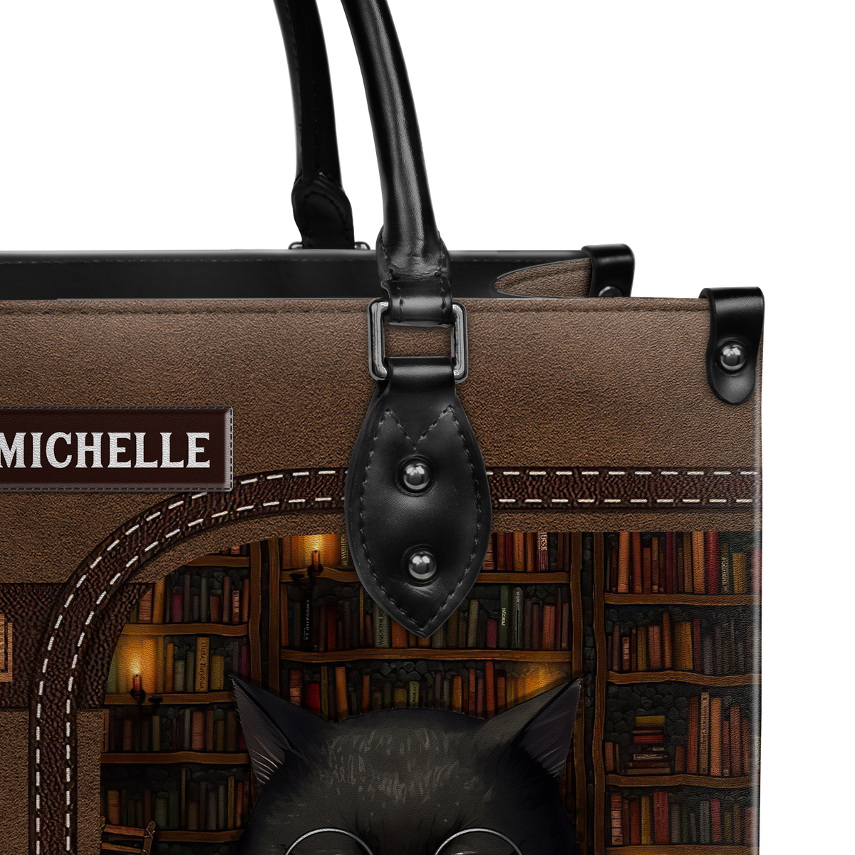 Black Interior -  If My Book Is Open Your Mouth Is Closed HHAY1702004A Leather Bag