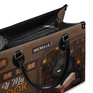 Black Interior -  If My Book Is Open Your Mouth Is Closed HHAY1702004A Leather Bag