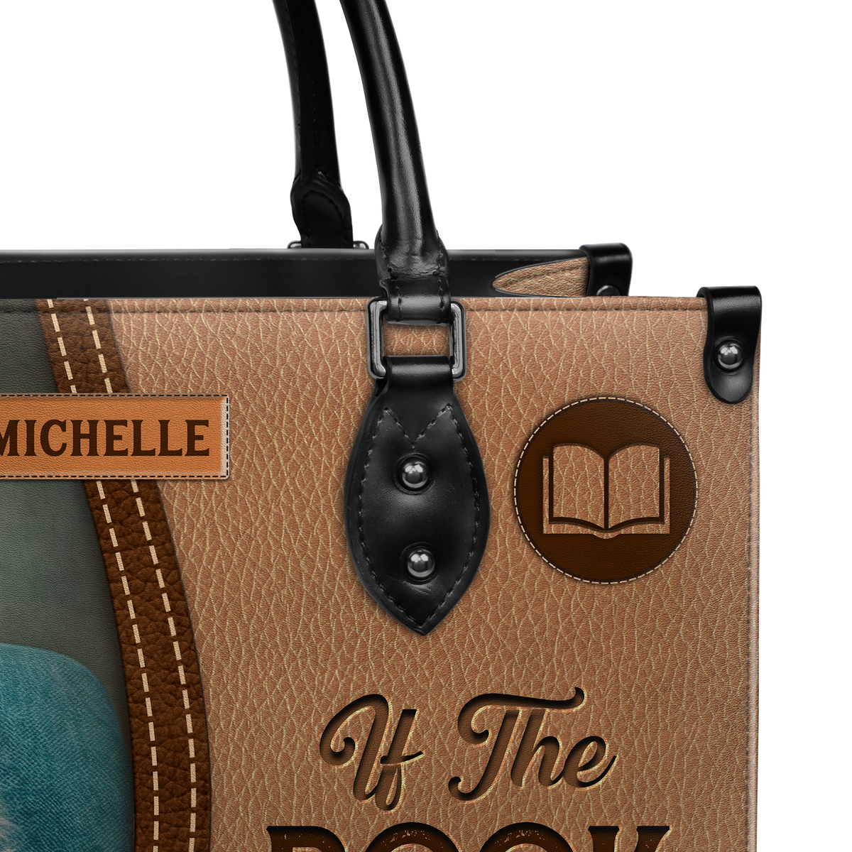 Black Interior -  If The Book Is Open Im Busy HHAY1702001A Leather Bag