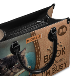 Black Interior -  If The Book Is Open Im Busy HHAY1702001A Leather Bag