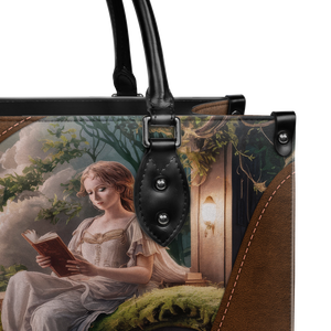 Black Interior -  Custom Quote Literary Haven HTRZ29071015FM Leather Bag