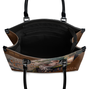 Black Interior -  Custom Quote Literary Haven HTRZ29071015FM Leather Bag