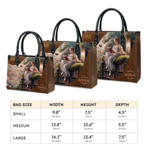 Black Interior -  Custom Quote Literary Haven HTRZ29071015FM Leather Bag