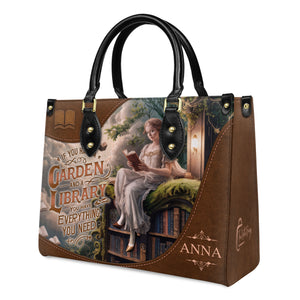 Custom Quote Literary Haven HTRZ29071015FM Leather Bag