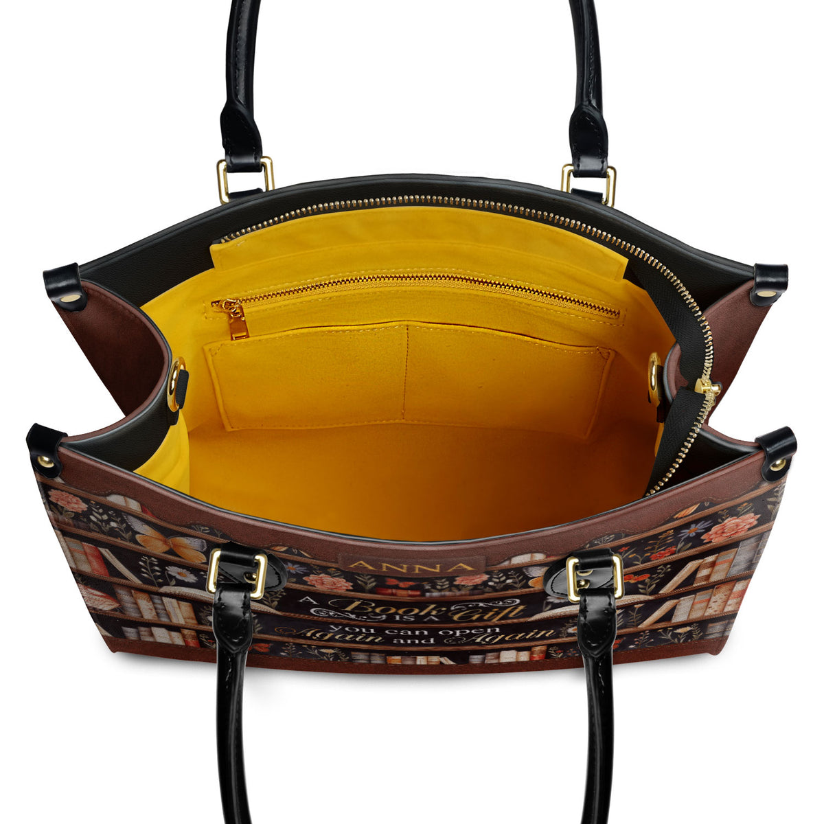 Custom Quote Bookshelf HTRZ29079978JK Leather Bag