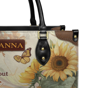 Custom Quote Sunflower HTRZ29072526MN Leather Bag